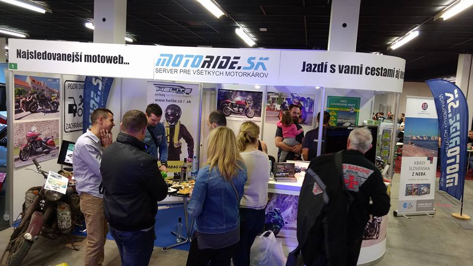 Stánok motoride.sk - Výstava Motocykel 2017, Incheba, Bratislava