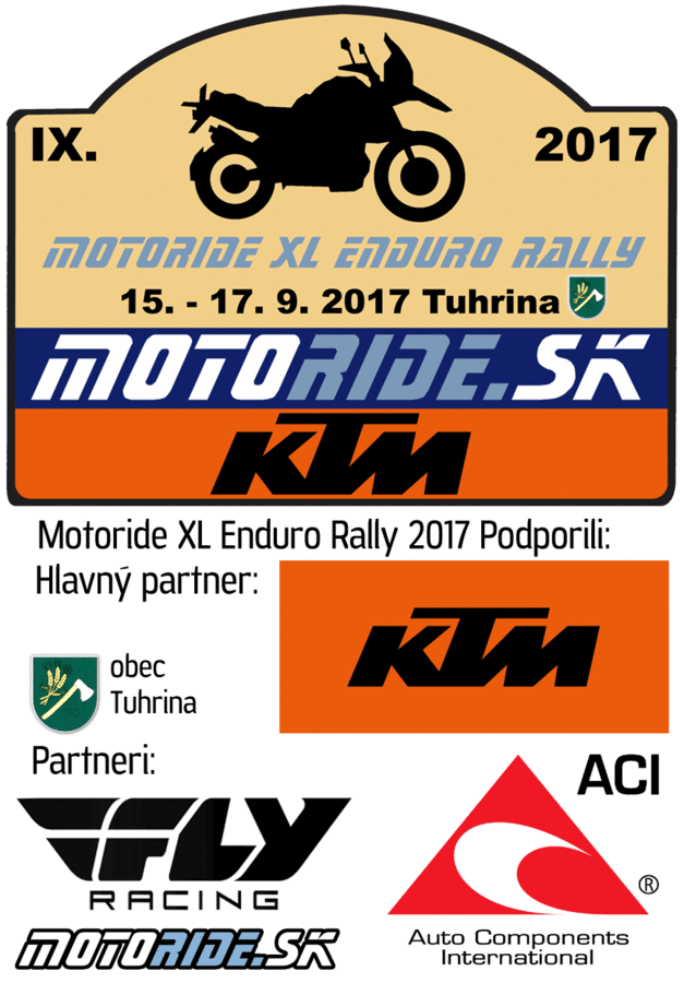 Motoride XL Enduro Rally 2017 podporili