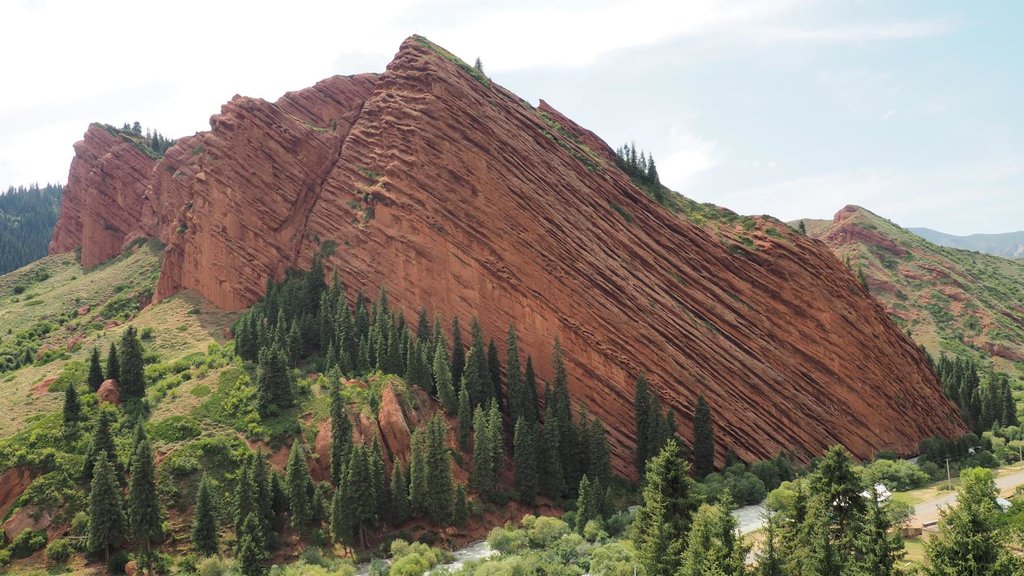 Červené skaly v Jeti Oguz, Kirgizsko - Bod záujmu