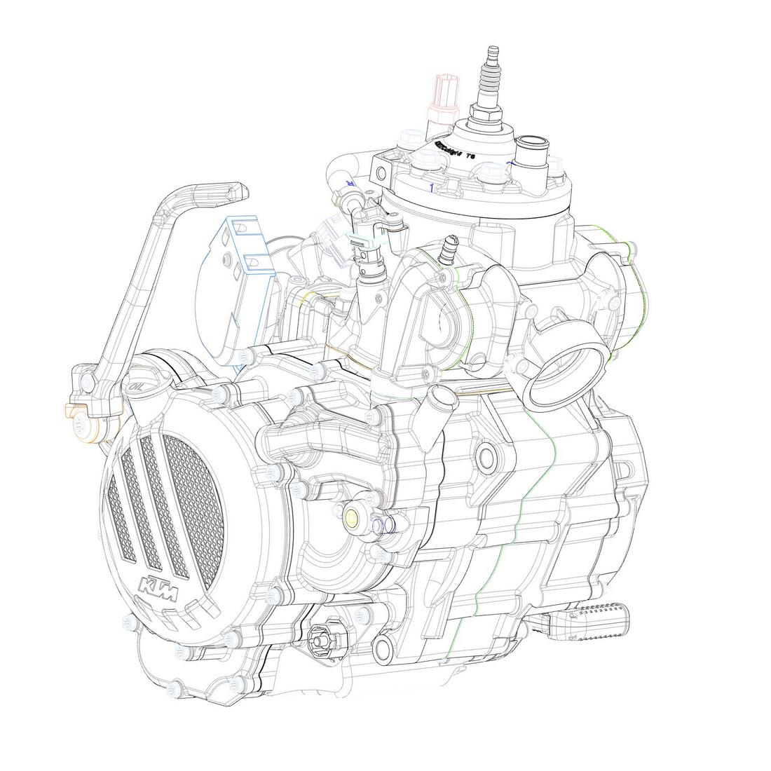 KTM EXC 2018 engine