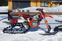 KTM 500 EXC s kitom Polaris Timbersled - Mega zábava snow bike na na snehu - Camso DTS 129