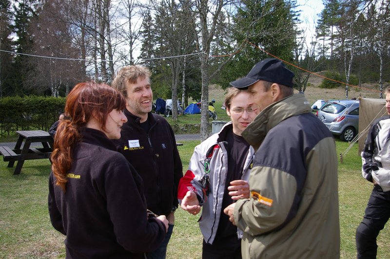 Touratech Travel Meeting 2008 - zľava Ramona a Herbert Schwarz (Touratech), Marián Krolák (Touranbike) a Jaro Katriňák