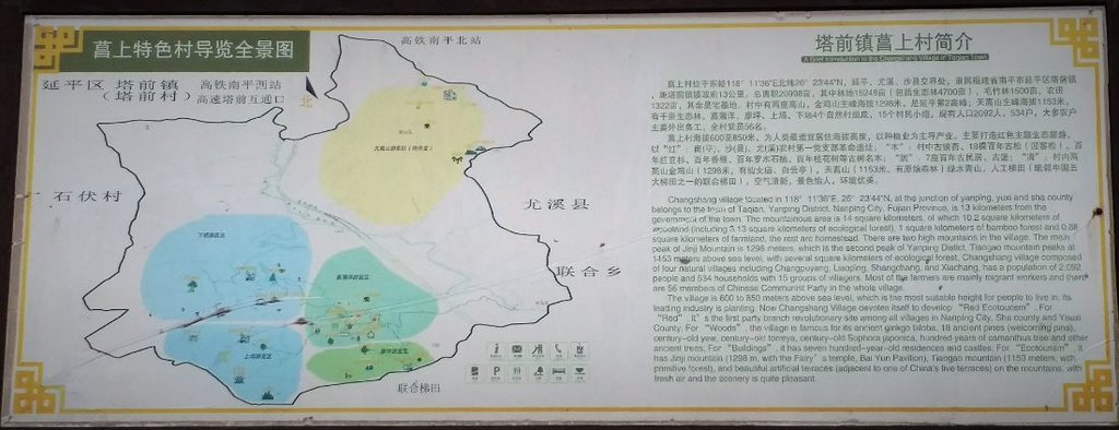 Changshang village informacna tabula