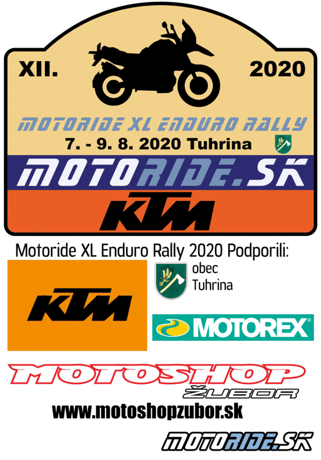 Motoride XL Enduro Rally 2020 Podporili