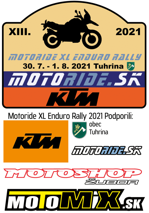 Motoride XL Enduro Rally 2021 podporili
