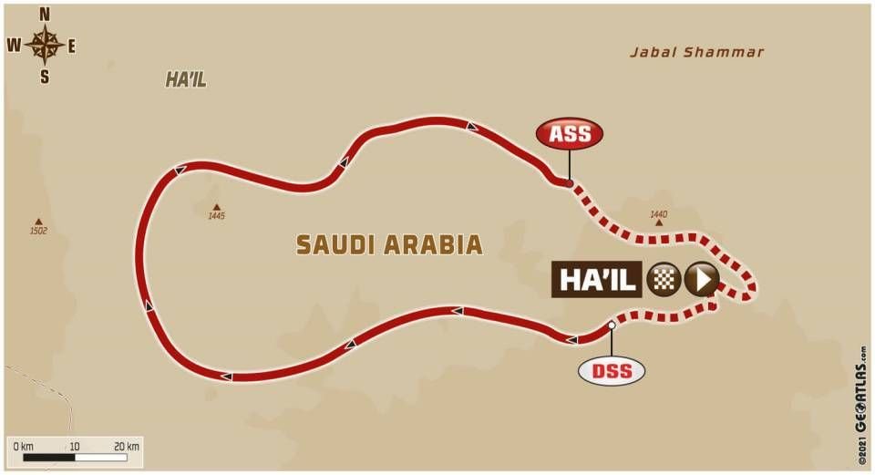 Dakar 2022 etapa 1 B  - Hail  - Hail mapa