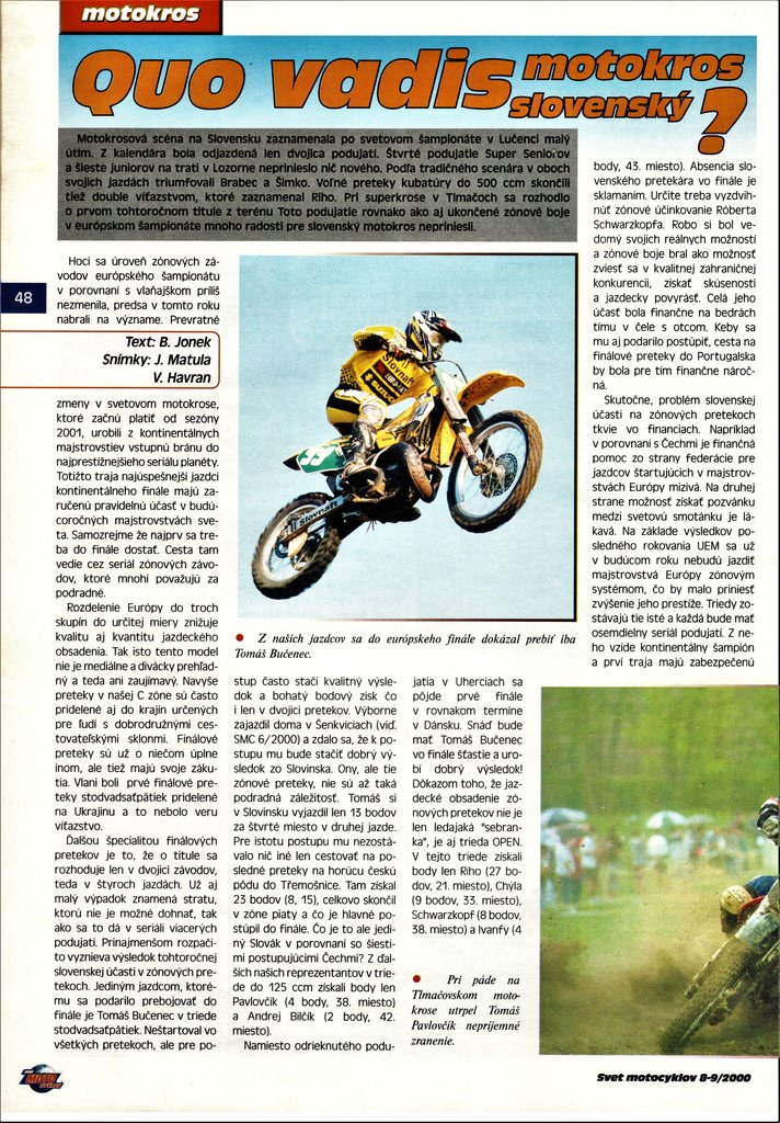 hodnotenie slovenského motocrossu