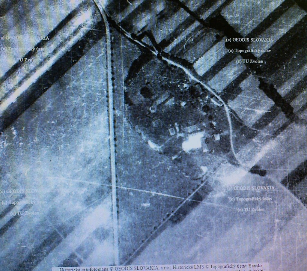 priestor druhej trate v Budmericiaxh smerom na Báhoň 1950