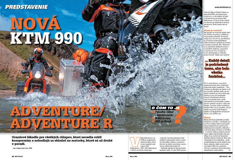 Predstavenie KTM 990 Adventure