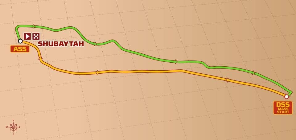 Dakar 2025 12. etapa SHUBAYTAH -SHUBAYTAH - mapa