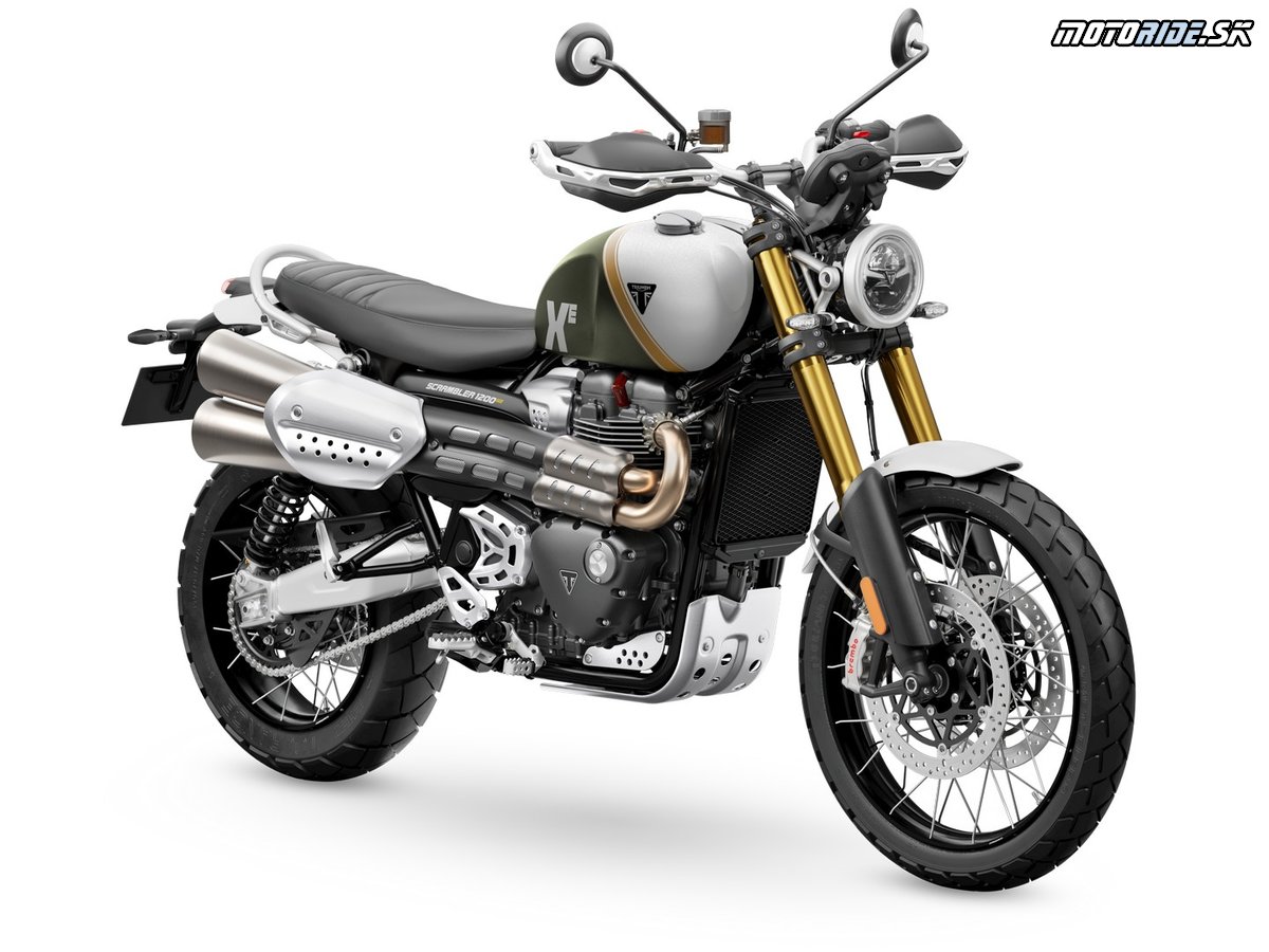 Scrambler-1200-XE 2026 Khaki-Green RHS-Front-Angle