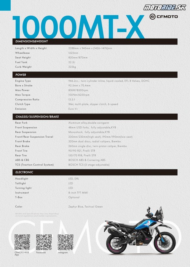 CFMOTO 1000MT-X info CFMOTO 1000MT-X info