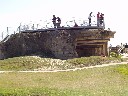 Zvyšky nemeckej batérie na Pointe du Hoc