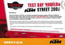 Pozvánka na KTM TEST DAY - Street 2009