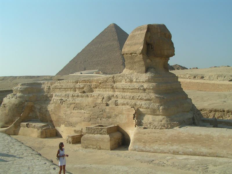 Sfinga a Cheopsova pyramída, Foto: Awia, september 2004