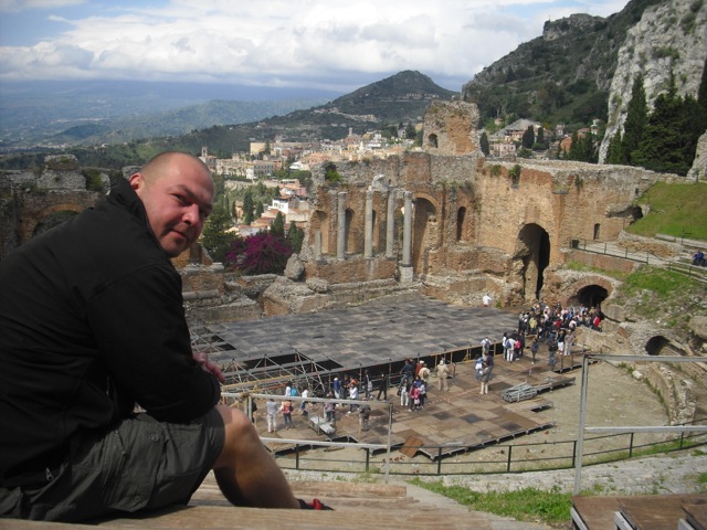 Taormina, pohlad z amfiteatra
