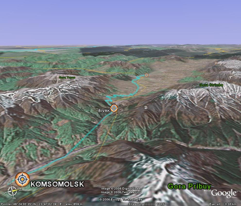 Pohľad na trasu 3D v programe <a href="http://earth.google.com/" target="_blank">Google Earth</a>