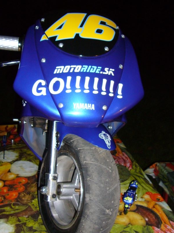 Minibike vo farbách motoride.sk (Rossi edition)
