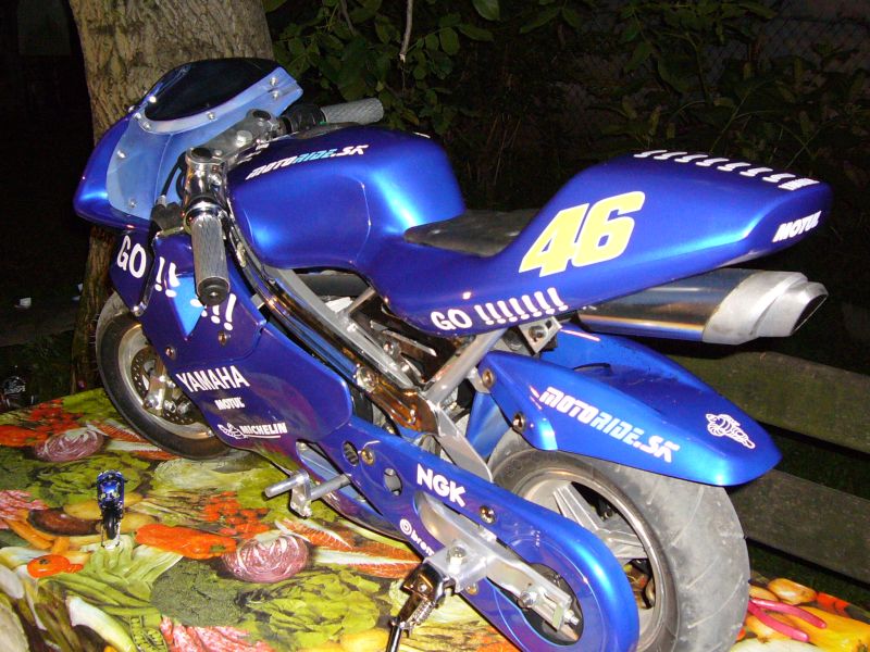 Minibike vo farbách motoride.sk (Rossi edition)