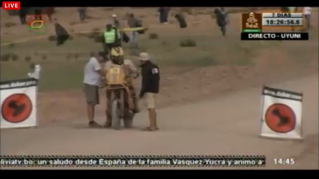 Dakar 2014 - 7. etapa - Štefan Svitko pri dojazde do cieľa etapy