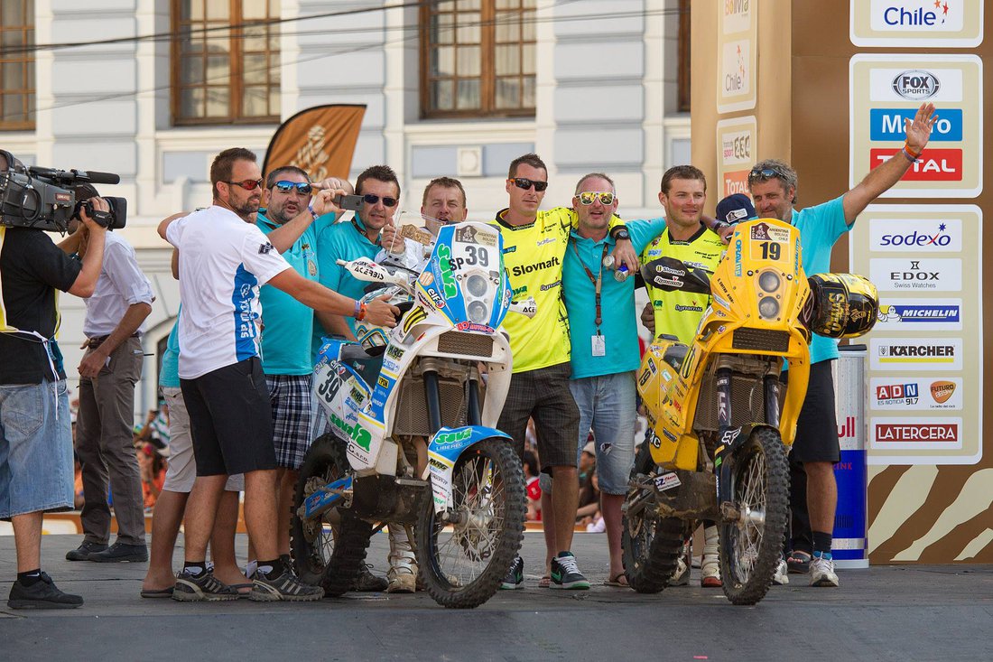 Dakar 2014 – pódium - Štefan Svitko, David Pabiška - SP Moto Tím