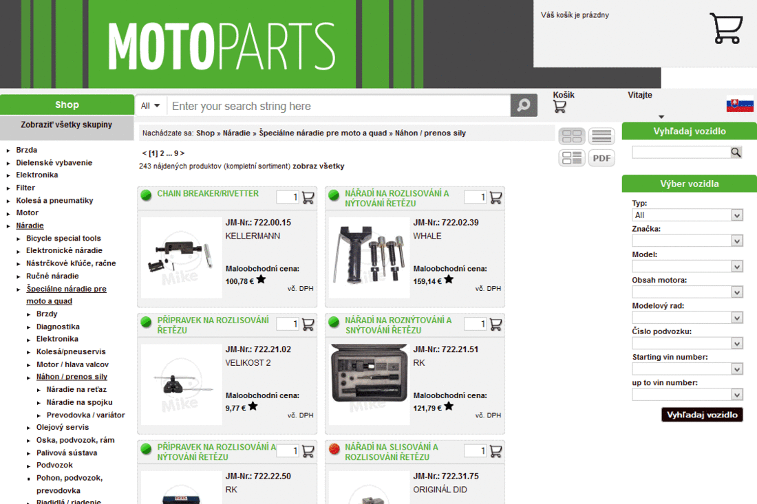 Náradie - Motoparts.sk e-shop zameraný na náhradné diely a doplnky na motocykle 