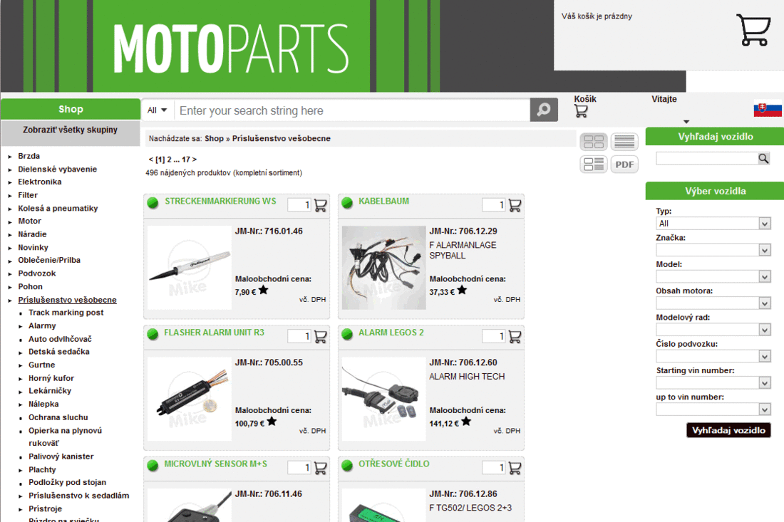 Príslušenstvo - Motoparts.sk e-shop zameraný na náhradné diely a doplnky na motocykle 