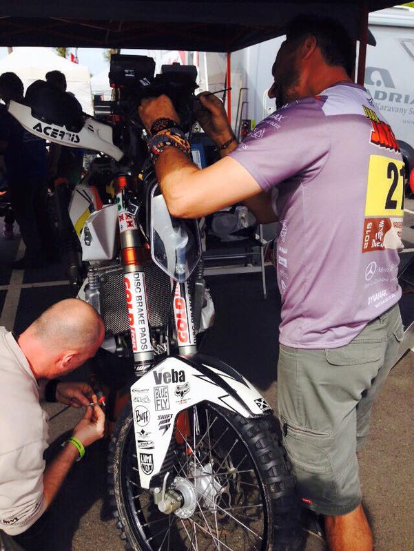 Dakar 2015 - Ivan Jakeš - motorka pripravená 2
