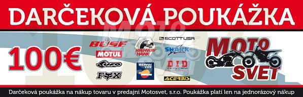 Motosvet.sk venuje 4x Darčekovú poukážku v hodnote 100 EUR