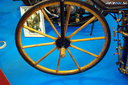 Drevené kolesá s priemerom 34 palcov (860 mm) - Prvý parný motocykel na svete, Sylvester Howard Roper, 1867-1869 - replika originálu