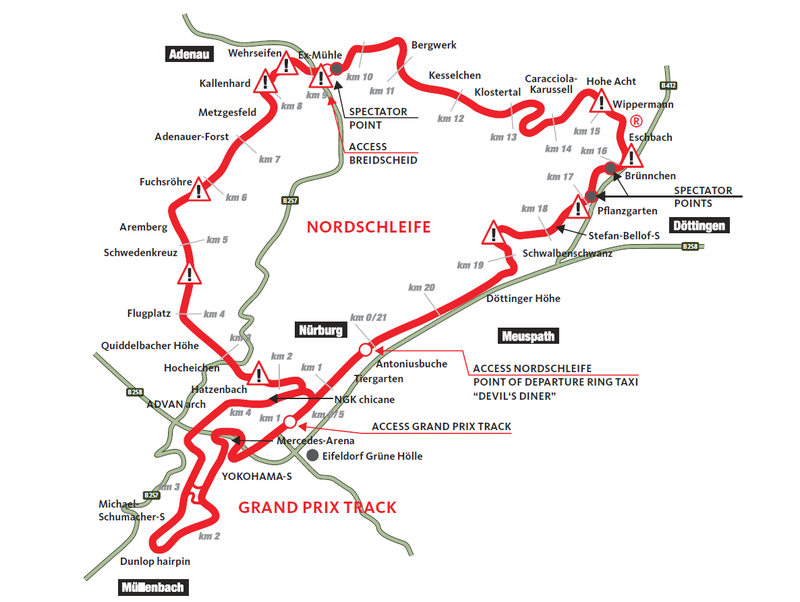 Nürburgring Nordschleife, Nemecko - Bod záujmu