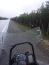 Fínska pomsta. 5st. dážď a silný bočný vietor. Ideálne podmienky na motorkovanie