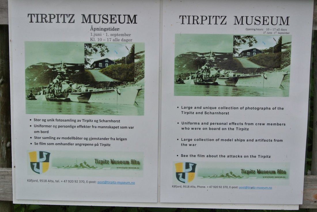 Nórsko 2015 - Múzeum Tirpitz v Kafjord