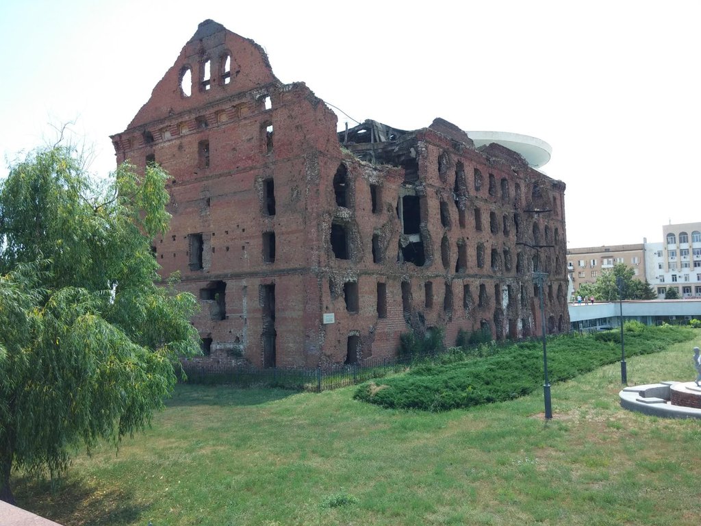 Autentická budova z bojov o Stalingrad