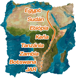 Plán cesty - Afrika na pionieri 2017