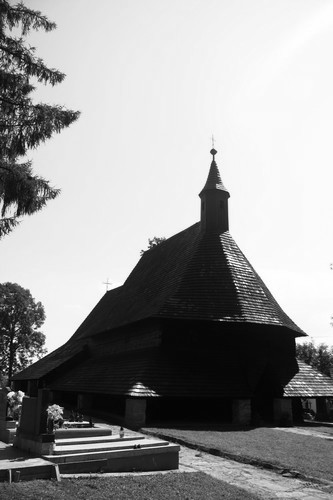  Drevený kostolík v Tvrdošíne.