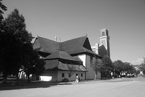  Drevený kostol v Kežmarku.