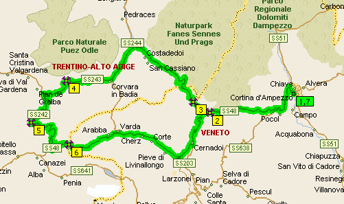  Mapa trasy
